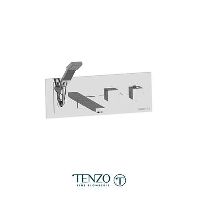 Tenzo F-SLT73- Trim For Wall Mount Tub Faucet With Retractable Hose Slick