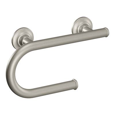 Moen LR2352DBN- Grab Bar Brushed Nickel 8'' Grab Bar With Paper Holder