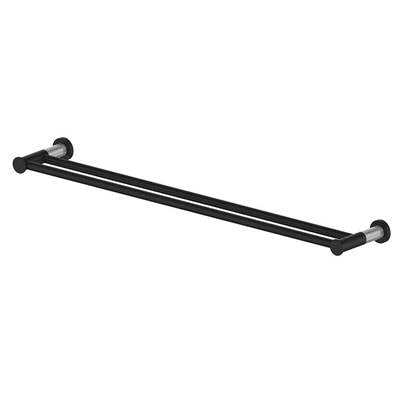 Vogt BA.0508.CB- Drava Double Towel Bar Chrome Matte Black