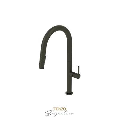 Tenzo CA130-MB - Single-Handle Kitchen Faucet Calozy With Pull-Down & 2-Function Hand Shower Matte Black