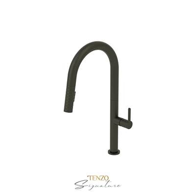 Tenzo CA130-MB- Single-Handle Kitchen Faucet Calozy With Pull-Down & 2-Function Hand Shower Matte Black