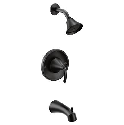 Moen T2743EPBL- Glyde Posi-Temp Eco-Performance Tub/Shower Faucet Trim, Valve Required, Matte Black