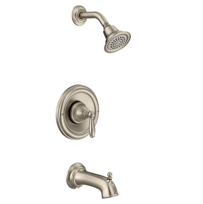 Moen T2153EPBN- Brantford Single-Handle 1-Spray Posi-Temp Tub and Shower Faucet Trim Kit in Brushed Nickel (Valve Not Included)