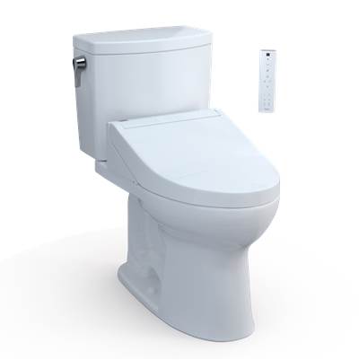 Toto MW4543084CUFG#01- Toto Washlet+ Drake Ii 1G Two-Piece Elongated 1.0 Gpf Toilet And Washlet+ C5 Bidet Seat Cotton White