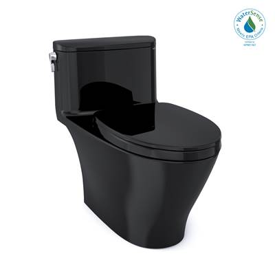 Toto MS642124CUF#51- TOTO Nexus 1G One-Piece Elongated 1.0 GPF Universal Height Toilet with SS124 SoftClose Seat, WASHLET plus Ready, Ebony | FaucetExpress.ca