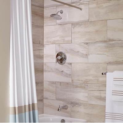 American Standard TU186502.002- Fluent 2.5 Gpm/9.5 L/Min Tub And Shower Trim Kit With Showerhead, Double Ceramic Pressure Balance Cartridge With Lever Handle