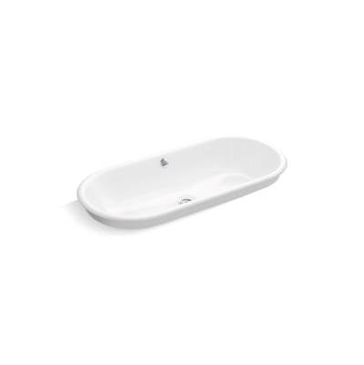 Kohler 20213-W-0- Iron Plains® Capsule Drop-in/undermount vessel bathroom sink with White painted underside | FaucetExpress.ca