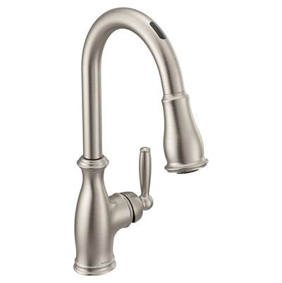 Moen 7185EVSRS- Brantford U by Moen Smart Pulldown Kitchen Faucet with Voice Control and MotionSense