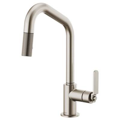 Brizo 63064LF-SS- Angled Spout Pull-Down, Industrial Handle | FaucetExpress.ca