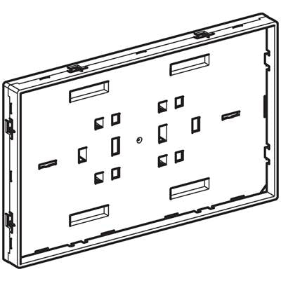 Geberit 243.307.21.1- Support plate with sight frame, for Geberit cover plate Sigma, surface-even: bright chrome-plated | FaucetExpress.ca