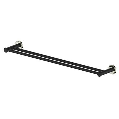 Vogt BA.0509.PB- Zehn Double Towel Bar Polished Nickel Matte Black