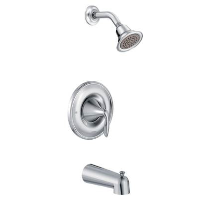 Moen T2133- Eva Single-Handle 1-Spray Posi-Temp Tub and Shower Faucet Trim Kit in Chrome (Valve Not Included)