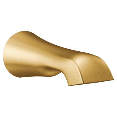 Moen S990BG- Flara 1/2-Inch Slip Fit Connection Non-Diverting Tub Spout, Brushed Gold