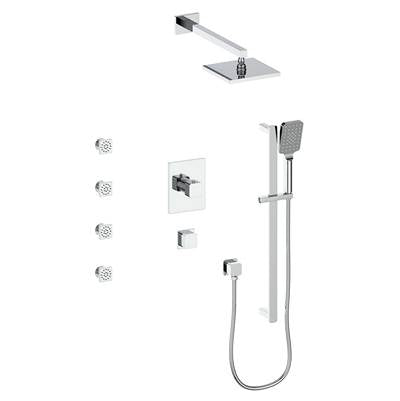 Vogt SET.NU.141.810.CC- Thermostatic Shower Set with Exposed Body Jets 3/4' Chrome