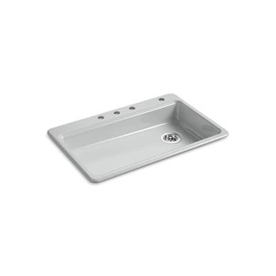 Kohler 8689-4-95- Riverby® 33'' x 22'' x 5-7/8'' top-mount single-bowl kitchen sink | FaucetExpress.ca