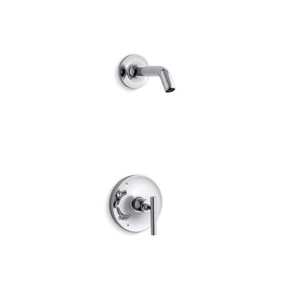 Kohler TLS14422-4-CP- Purist® Rite-Temp(R) shower valve trim with lever handle, less showerhead | FaucetExpress.ca