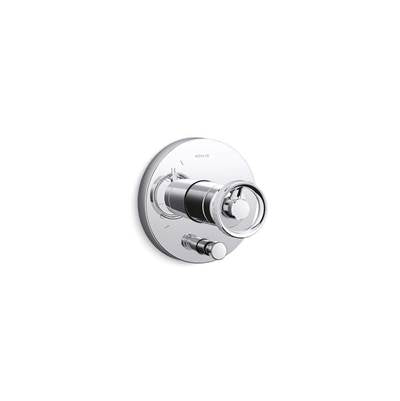 Kohler T78016-9-CP- Components Rite-Temp® shower valve trim with diverter and Industrial handle, valve not included | FaucetExpress.ca