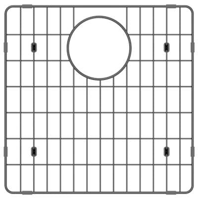 Zomodo DGC406-BK- SS Bottom Grid - Black Pearl - FaucetExpress.ca