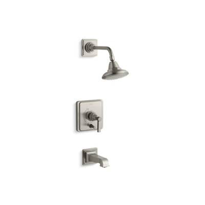 Kohler T13133-4A-BN- Pinstripe® Pure Rite-Temp® pressure-balancing bath and shower faucet trim with lever handle, valve not included | FaucetExpress.ca