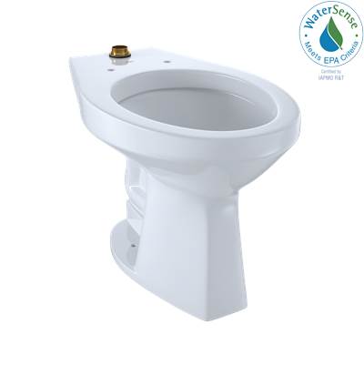 Toto CT705ULNG#01- Commercial Fl Mount El Bowl - Ada Height Cefiontect Cotton | FaucetExpress.ca