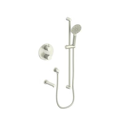 Vogt TM.WL.220.500.BN- Worgl Trim for 2-Way Thermostatic Set - Handheld and Spout Brushed Nickel