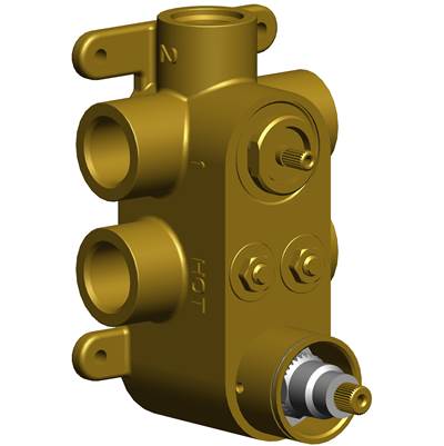 Aqualem HW2300.RI- 3/4'' 3-Way Thermostatic Rough-In Valve - FaucetExpress.ca