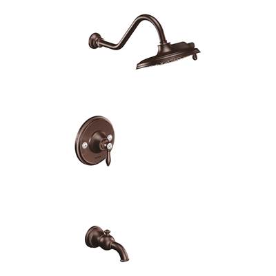 Moen TS32104ORB- Weymouth 1-Handle Posi-Temp Tub and Shower Trim Kit in Oil Rubbed Bronze (Valve Not Included)