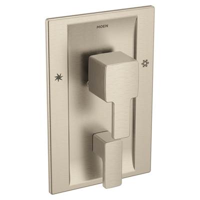 Moen TS2710BN- 90 Degree Posi-Temp with Built-in 3-Function Transfer Valve Trim Kit, Valve Required, Brushed Nickel