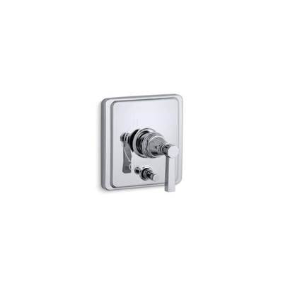 Kohler T98757-4A-CP- Pinstripe® Rite-Temp(R) pressure-balancing valve trim with diverter and plain lever handle, valve not included | FaucetExpress.ca