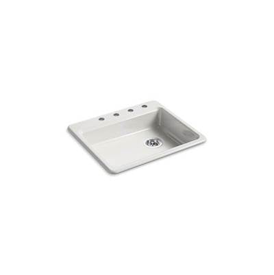 Kohler 5479-4-FF- Riverby® 25'' x 22'' x 5-7/8'' top-mount single-bowl kitchen sink | FaucetExpress.ca