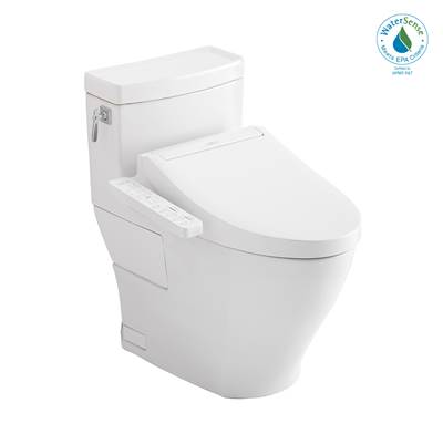 Toto MW6263074CEFG#01- TotoWashlet+ Aimes One-Piece Elongated 1.28 Gpf Toilet And Washlet C2 Bidet Seat Cotton White