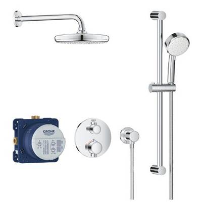 Grohe 34745000- Grohtherm Round Thm Shwr Set | FaucetExpress.ca