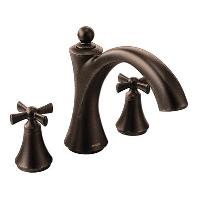 Moen T657ORB- Wynford 2-Handle Deck-Mount Roman Tub Faucet in Oil Rubbed Bronze