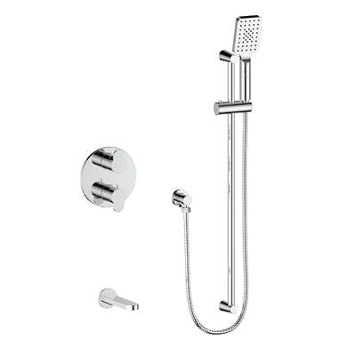 Vogt SET.LN.220.500.CC- 2-Way Thermostatic Set - Handheld and Spout Chrome