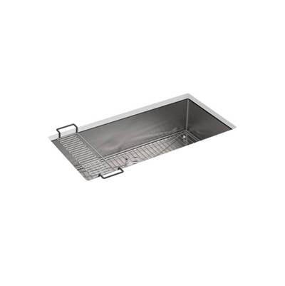 Kohler 5283-NA- Strive® 35'' x 18-5/16'' x 9-5/16'' Undermount single-bowl extra-large kitchen sink with rack | FaucetExpress.ca