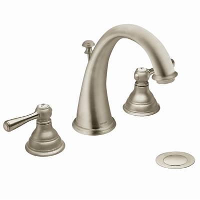 Moen T6125BN- Kingsley 8 in. Widespread 2-Handle High-Arc Bathroom Faucet Trim Kit in Brushed Nickel (Valve Not Included)