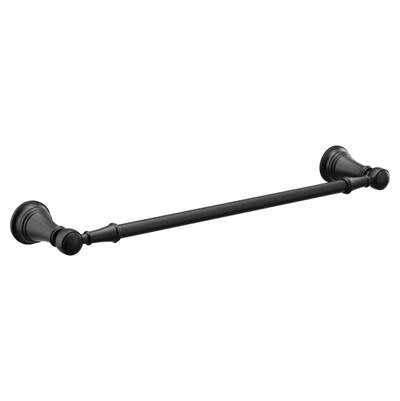 Moen YB8418BL- Weymouth Matte Black 18'' Towel Bar