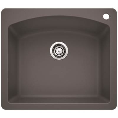 Blanco 401408- DIAMOND 1 Single Bowl Drop-in Sink, SILGRANIT®, Cinder | FaucetExpress.ca