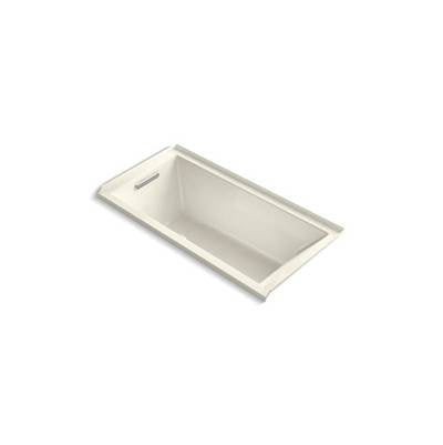 Kohler 1121-LW-96- Underscore® Rectangle 60'' x 30'' alcove bath with Bask(R) heated surface, integral flange and left-hand drain | FaucetExpress.ca
