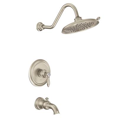 Moen UTS232104EPBN- Weymouth M-Core 2-Series Eco Performance 1-Handle Tub And Shower Trim Kit In Brushed Nickel (Valve Sold Separately)