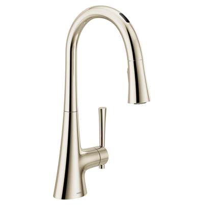 Moen 9126EVNL- Kurv Smart Faucet Touchless Pull Down Sprayer Kitchen Faucet With Voice Control And Power Boost, Polished Nickel