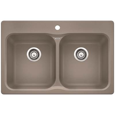 Blanco 401145- VISION 210 Drop-in Kitchen Sink, SILGRANIT®, Truffle | FaucetExpress.ca