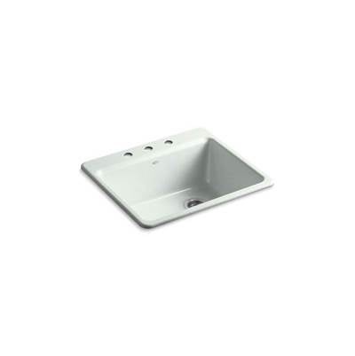 Kohler 5872-3A1-FF- Riverby® 25'' x22'' x 9-5/8'' top-mount single-bowl kitchen sink with sink rack | FaucetExpress.ca