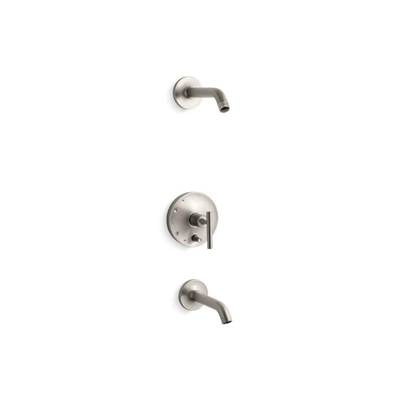 Kohler T14420-4L-BN- Purist® Rite-Temp(R) bath and shower trim set with push-button diverter and lever handle, less showerhead | FaucetExpress.ca