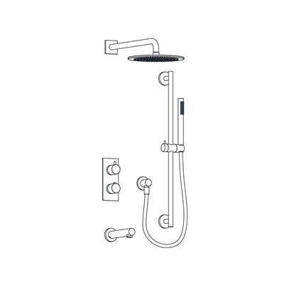 Aqualem TSKT3143-PN- 3-Way Thermostatic Shower Kit Trim Set (Rough-In Valve Request: HW2300.RI ) - FaucetExpress.ca