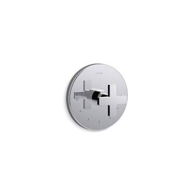 Kohler T73133-3-CP- Composed® thermostatic valve trim with cross handle | FaucetExpress.ca