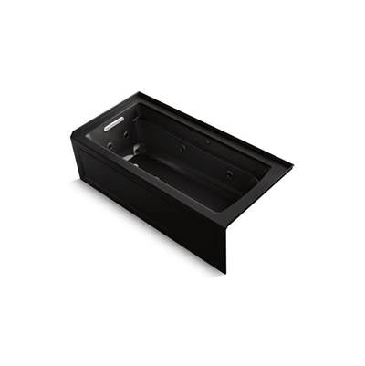 Kohler 1949-XGHLA-7- Archer® 66'' x 32'' integral apron whirlpool + Heated BubbleMassage air bath with left-hand drain | FaucetExpress.ca
