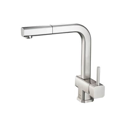 Isenberg K.1300SS- Cito - Dual Spray Polished Steel Kitchen Faucet With Pull Out | FaucetExpress.ca