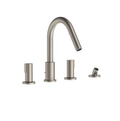 Toto TBG11202U#BN- TOTO GF Two-Handle Deck-Mount Roman Tub Filler Trim with Handshower, Brushed Nickel - TBG11202Y#BN | FaucetExpress.ca