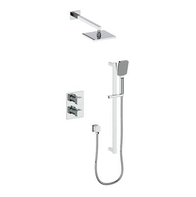 Vogt TM.NU.220.210.CC- Niveau Trim for 2-Way Thermostatic Set - Rainhead and Handheld Chrome